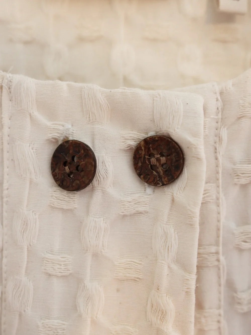 Soft Surroundings Ivory Textured Open Cardigan Jacket 100% Cotton - Picture 3 of 5